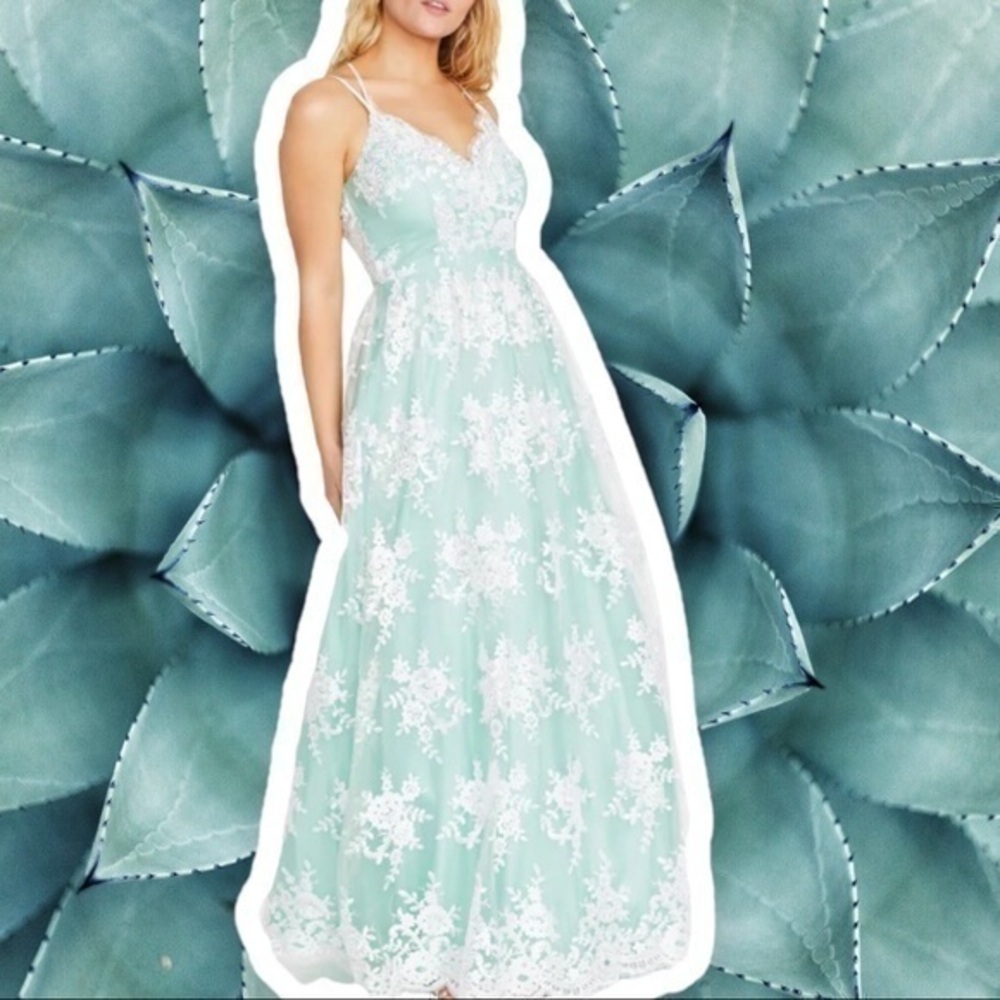 TLC SAY YES TO THE PROM DRESS 5/6 Embroidered Mesh Lace Evening Gown